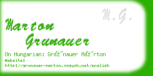 marton grunauer business card